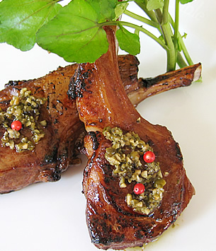 子羊のグリル　赤味噌とワイン風味